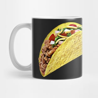 Taco Tuesday Toon Style Tiled Taco Emoji Pattern Mug